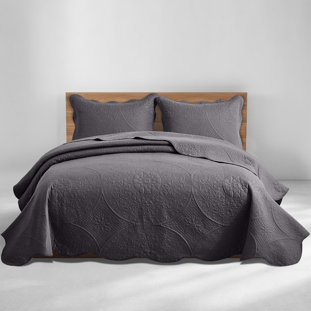 Cooling Coverlet Bedspread Set Luxury Soft Quilt Bedding Throw Twin Queen King