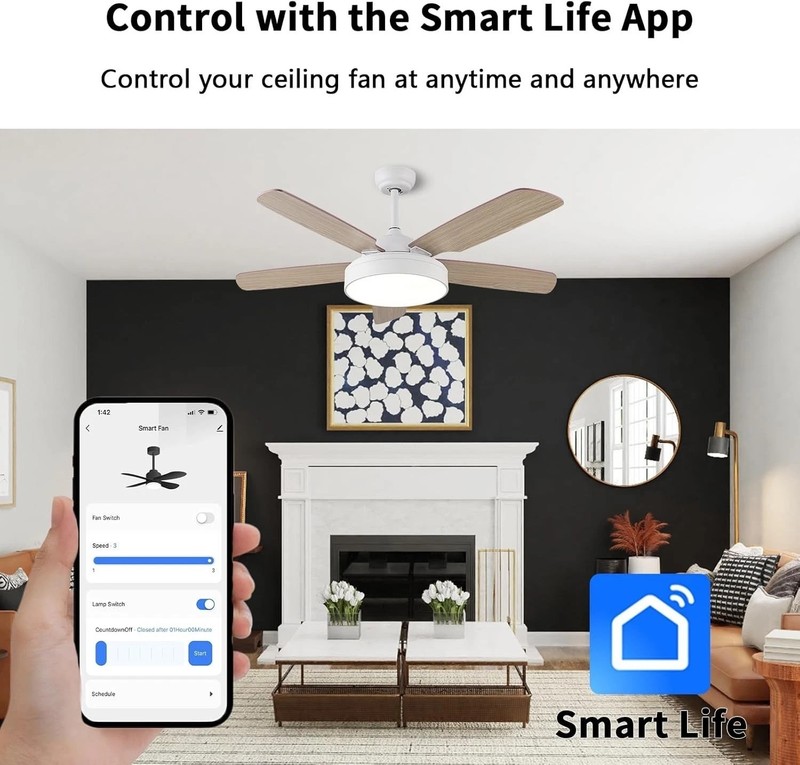 Universal Smart WiFi Ceiling Fan Remote Control Kit, Compatible with Alexa, G... gallery