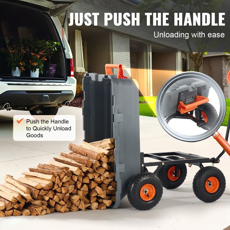 Garden Dump Wagon Poly 800lb 10in Wheels gallery