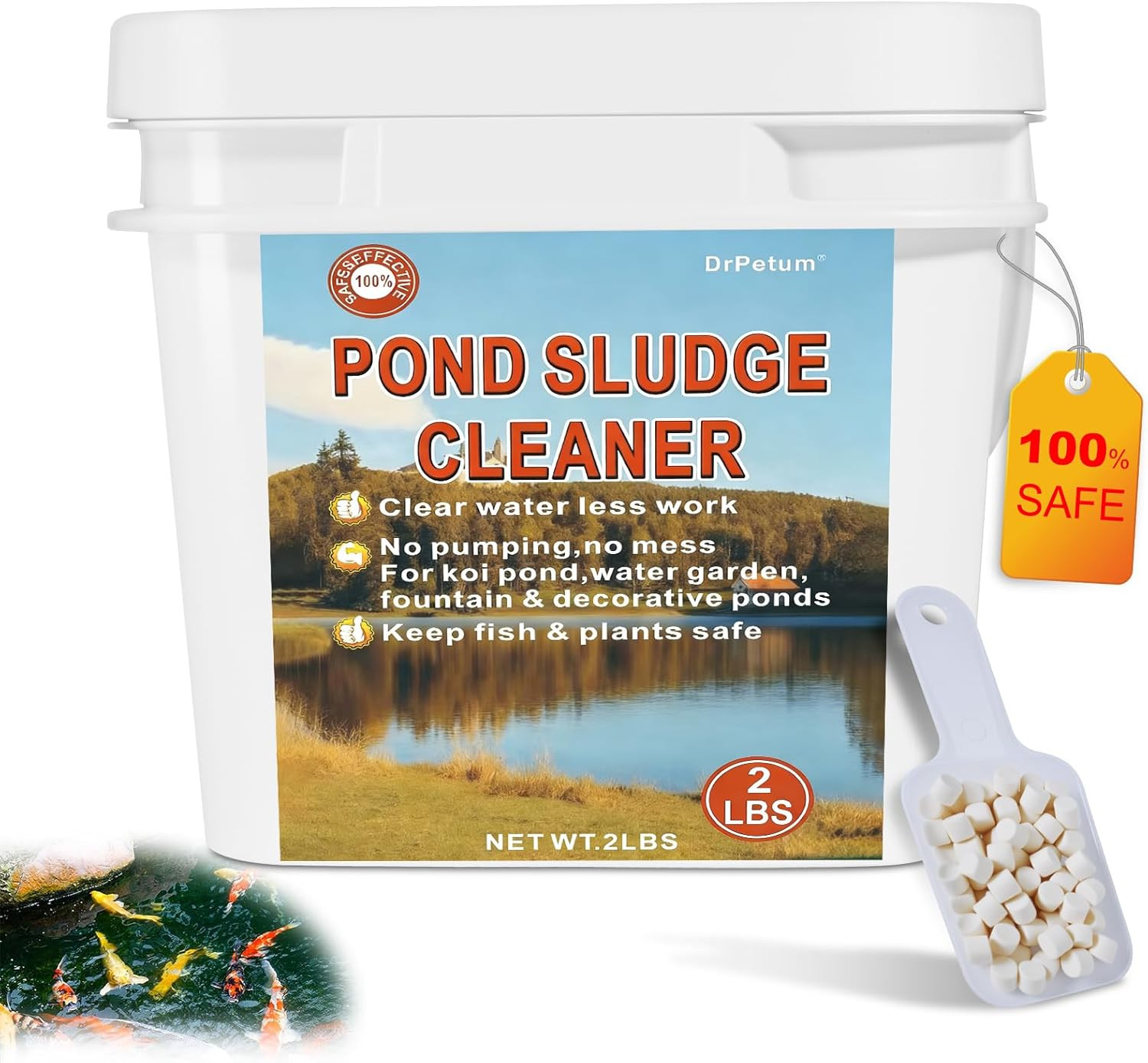 Muck Reducer, 2LB Natural Muck Sludge Solution Tablets, Away Muck and Odor Contr gallery