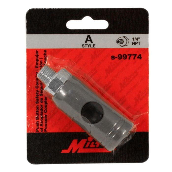 Milton® 1/4" MNPT A-Style Safety Coupler (Pack of 5) gallery