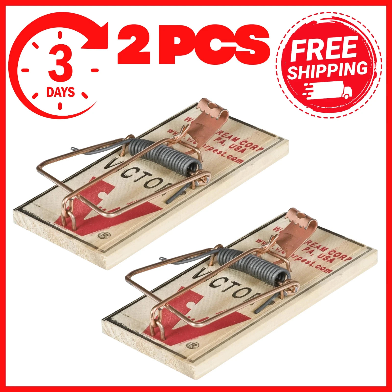 Victor Metal Pedal Mouse Trap, Disposable Reusable Mouse Traps, 2 PCS gallery