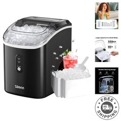 Self-Cleaning Nugget Ice Machine – 6 Minute Ice Production, Portable & Easy