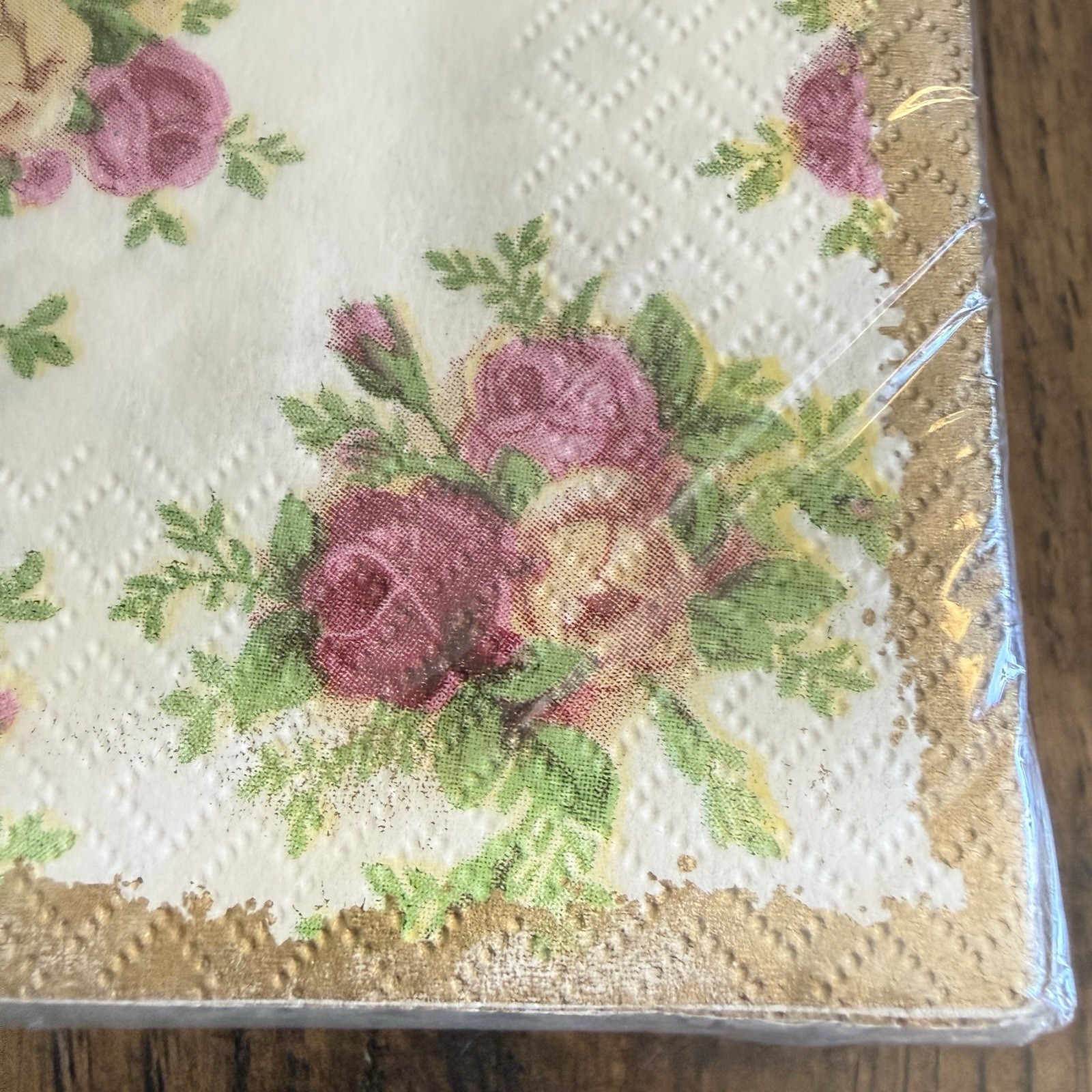 Royal Albert Old Country Roses Paper Lunch Napkins 1 Pkg 12 7/8” X 12 7/8” RARE gallery