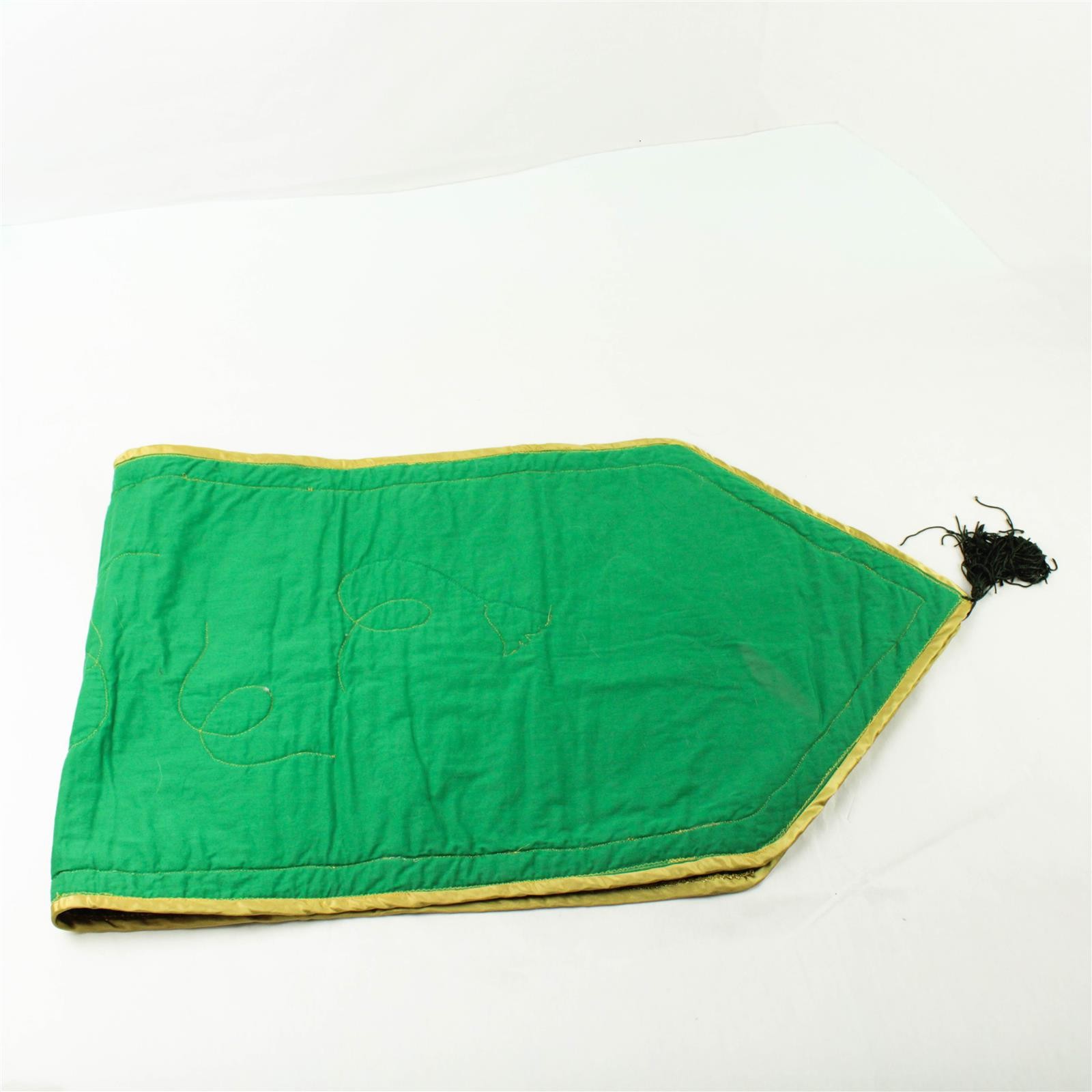 Christmas Table Runner Green with Gold Trim 54x16 Inches Holiday gallery