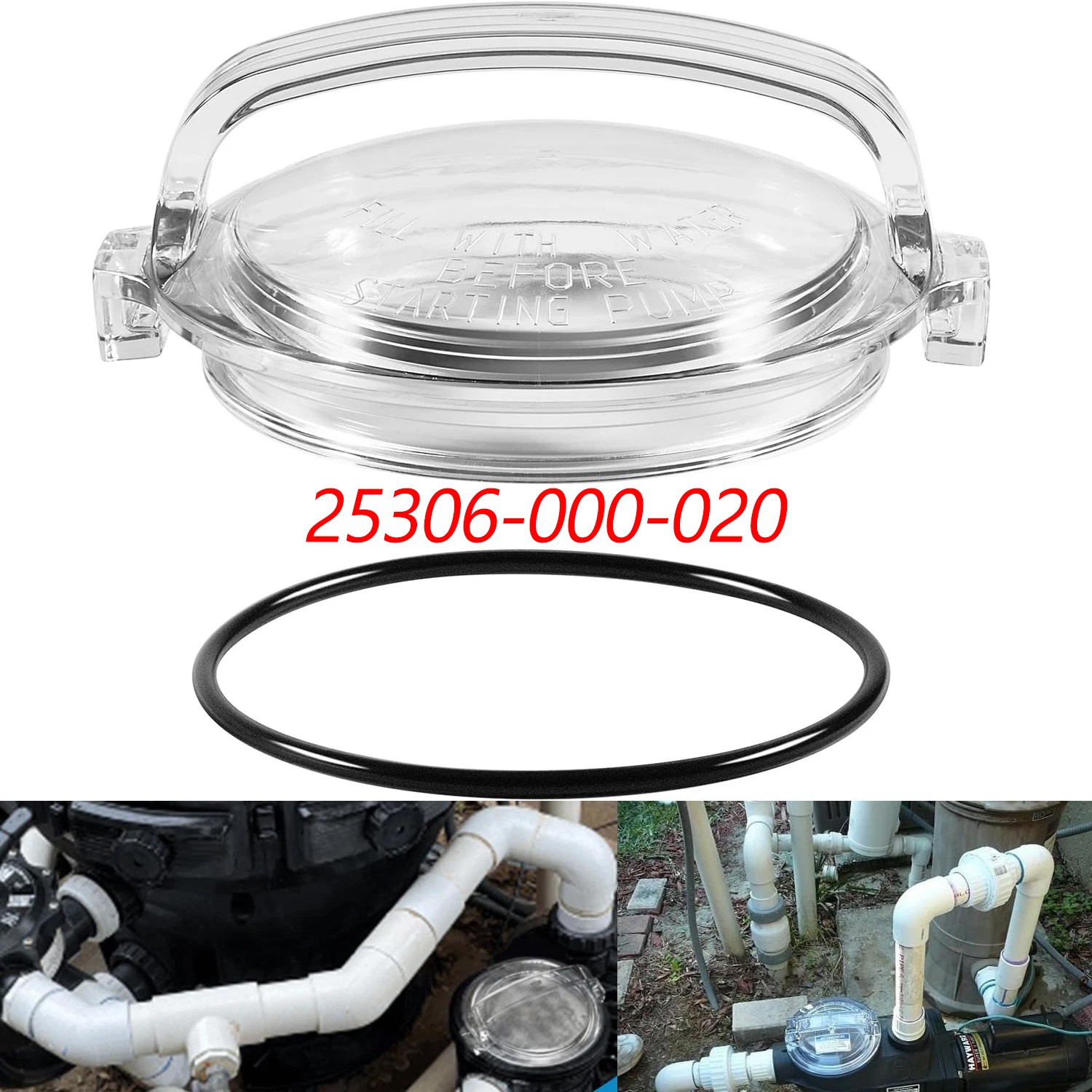 for Hayward Power-Flo Series Pool Pumps SPX1500D2A Strainer Cover/Lid w/O-Ring gallery