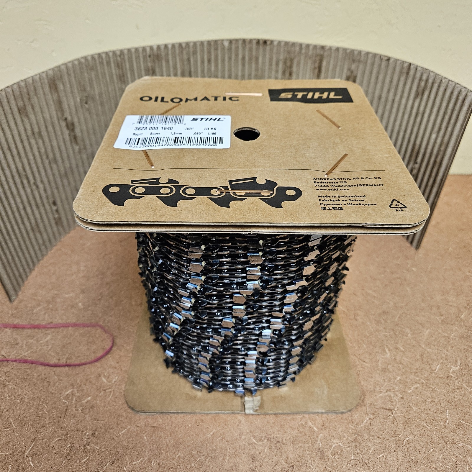 Stihl 100ft Roll 33RS Full Chisel "Rapid Super" Chain 3/8" .050 gallery