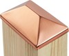 Solid Copper 4x6 Pyramid Post Cap (3 1/2" x 5 1/2") for Fence & Deck Posts gallery