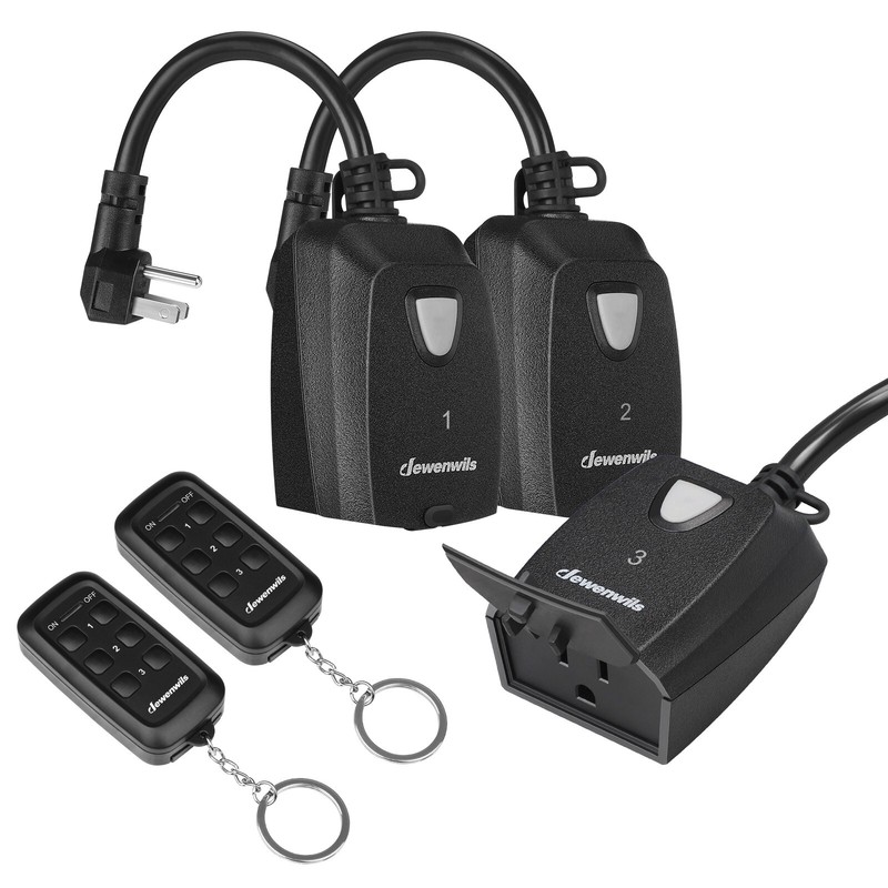 DEWENWILS Outdoor Indoor Wireless Remote Control Outlet Switch with 2 Remotes gallery