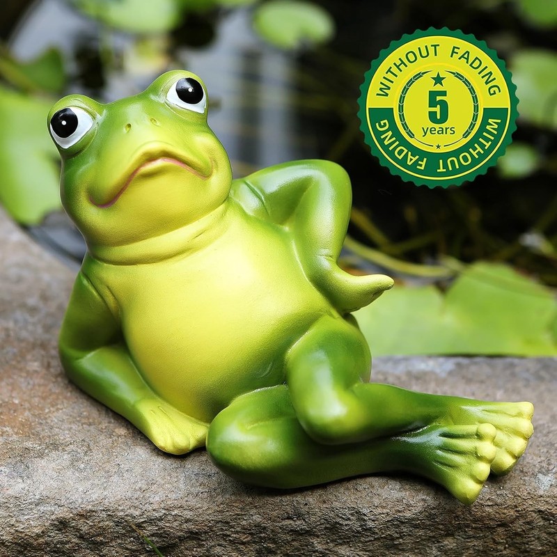 3-Piece Lazy Frog Garden Decor Set gallery
