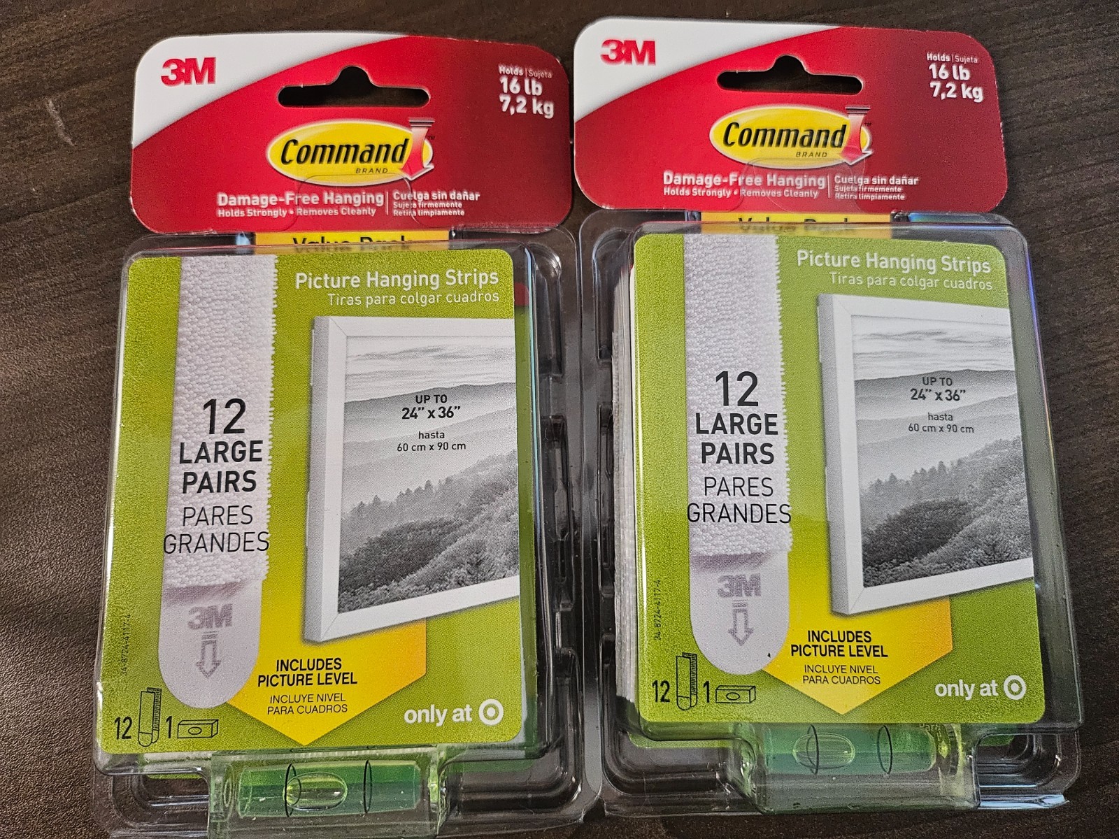 3M Command Strips 24 Large Picture Poster Hanging White Includes Level gallery
