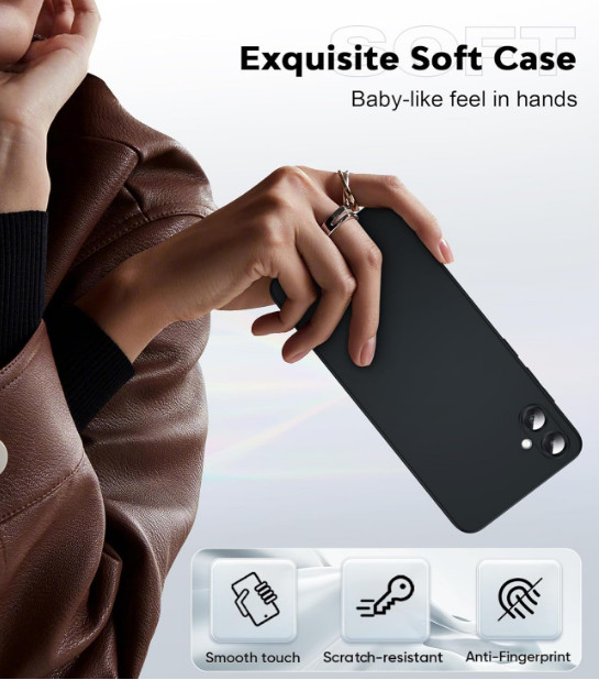 for Samsung Galaxy-A05 Case: Samsung AO5 Case Black 2Pcs Screen Protector, Soft gallery