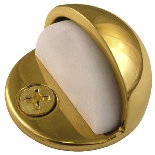Solid Brass Floor-Mount 1” Dome Door Stop, Polished Brass, Hickory PBH3000-PB