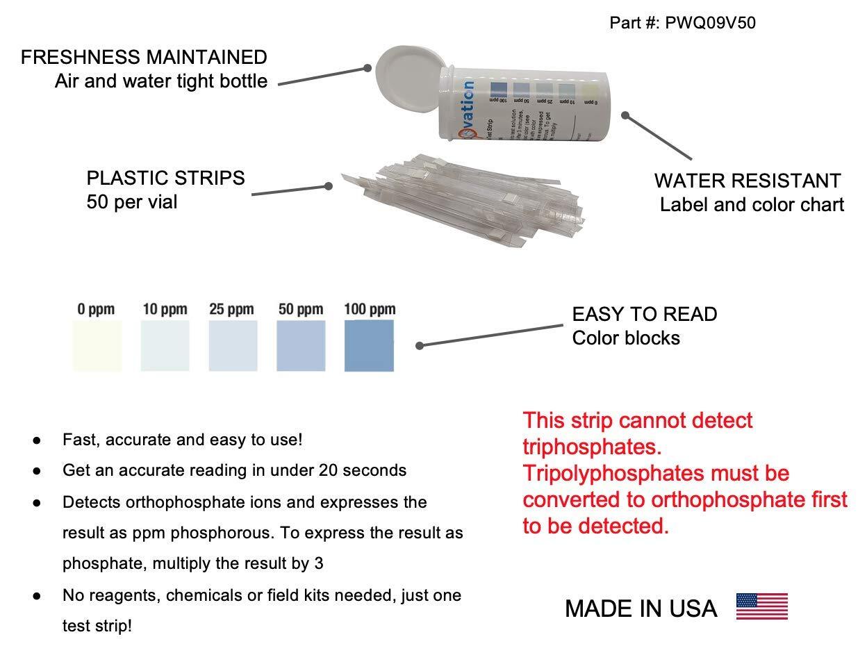 Phosphorus And Phosphate Detection Test Strips 0100 Ppm vial Of 50 Strips gallery