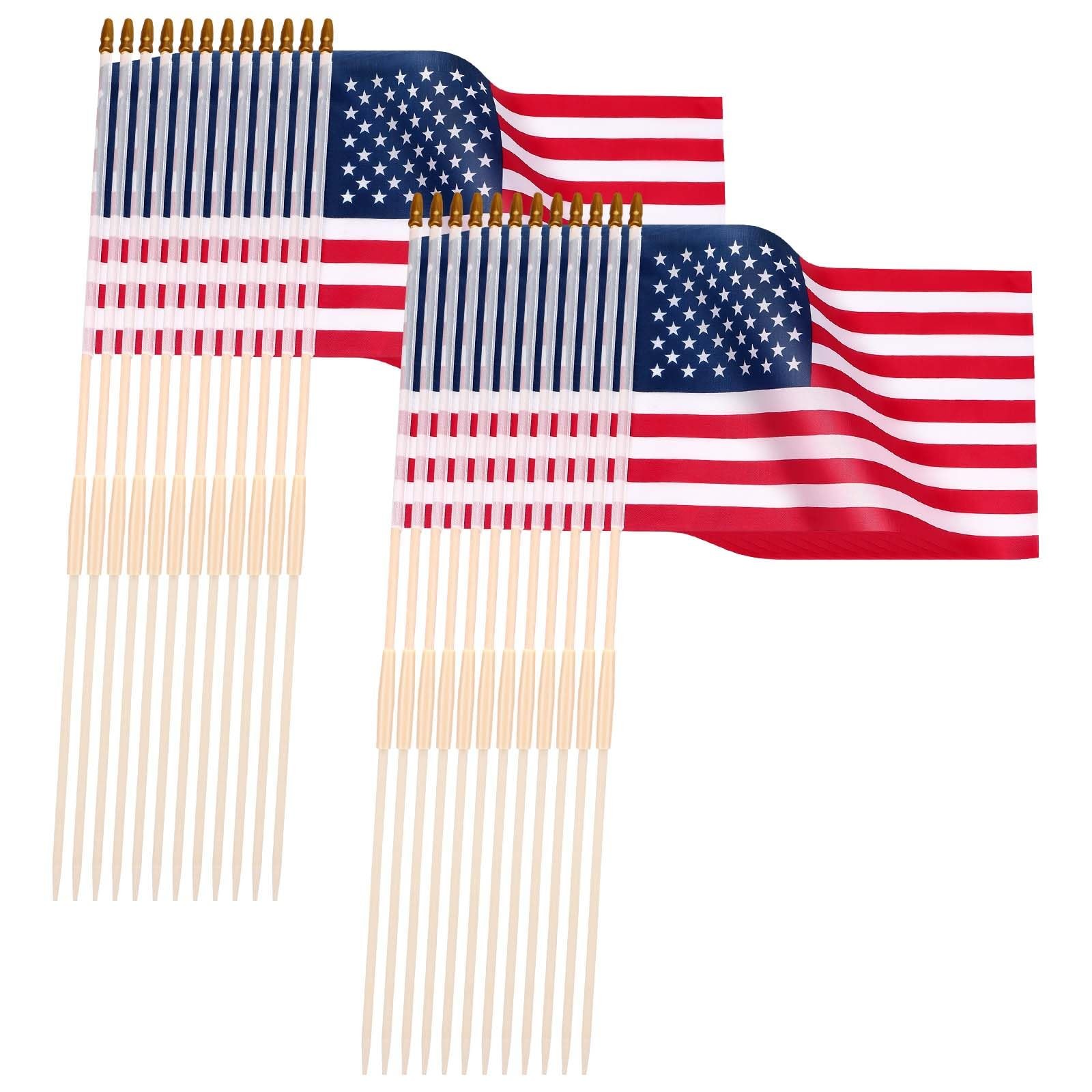 Mindsoft 24 Pack 8 x 12 Inch American Flags 8 x 12 inches, red, white, blue gallery