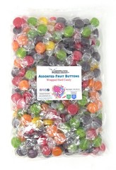 Assorted Fruit Flavored Buttons Candy – 4 lbs. ~ YANKEETRADERS® ~ FREE SHIPPING
