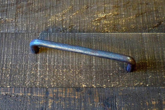 Handcrafted Cabinet Pull, Dresser Handle, Steel Furniture Pull, Forged Handle gallery