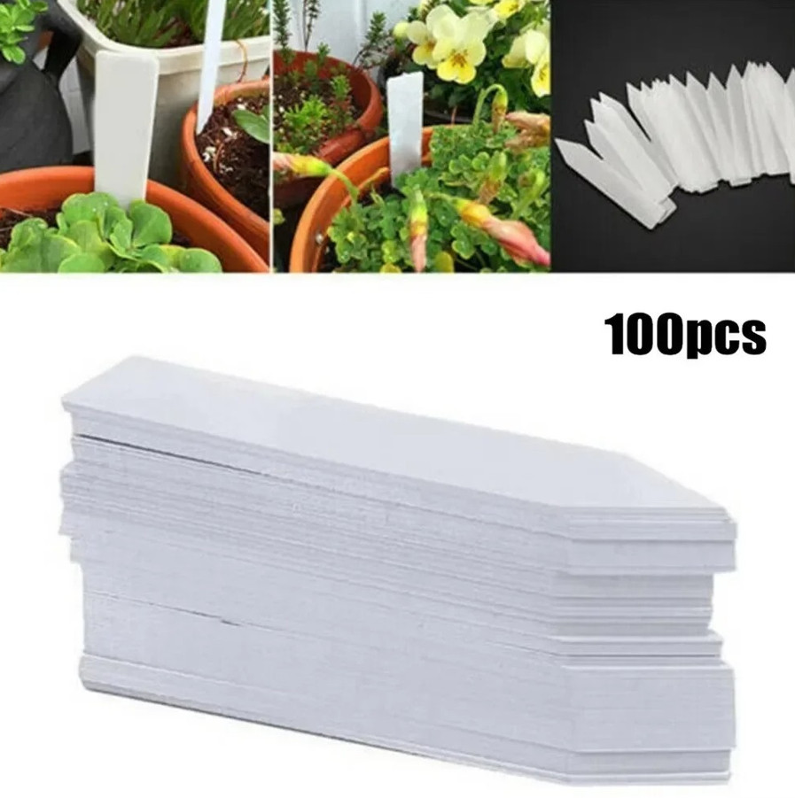 100pcs Plastic Plant Labels Waterproof Garden Nursery Marker Tags Set - NEW gallery