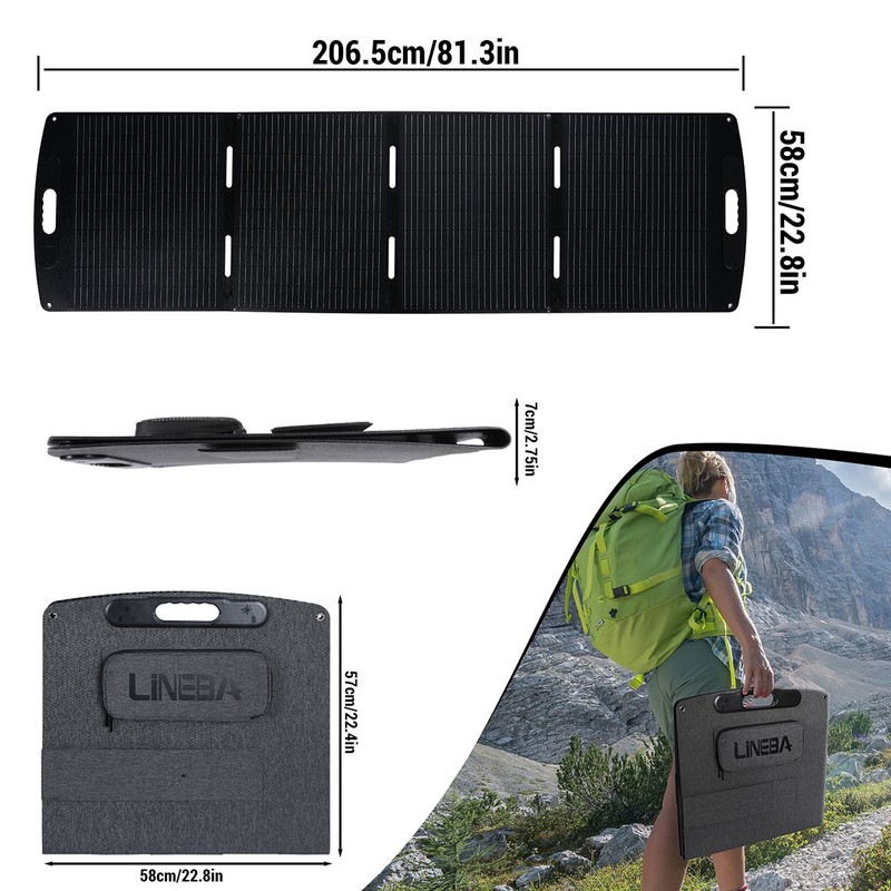 Solar Panel Foldable Long-lasting 200W 100W Waterproof MC4 Connectors Outdoor US gallery