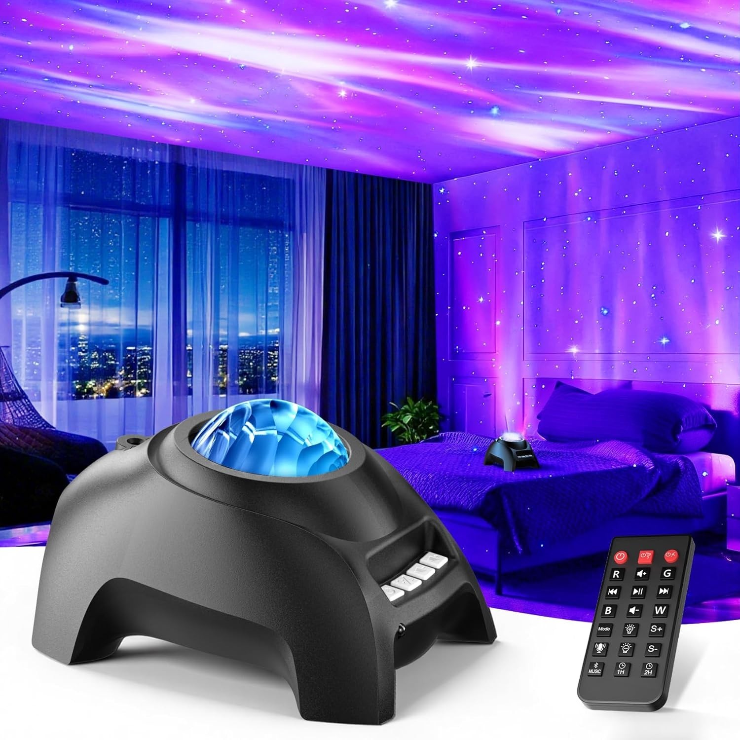 Star Projector, Northern Galaxy Light Aurora Projector with 33 Light Effects gallery