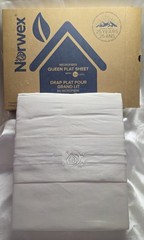 NORWEX Queen Microfiber Flat Sheet “Cloud” Baclock Unused