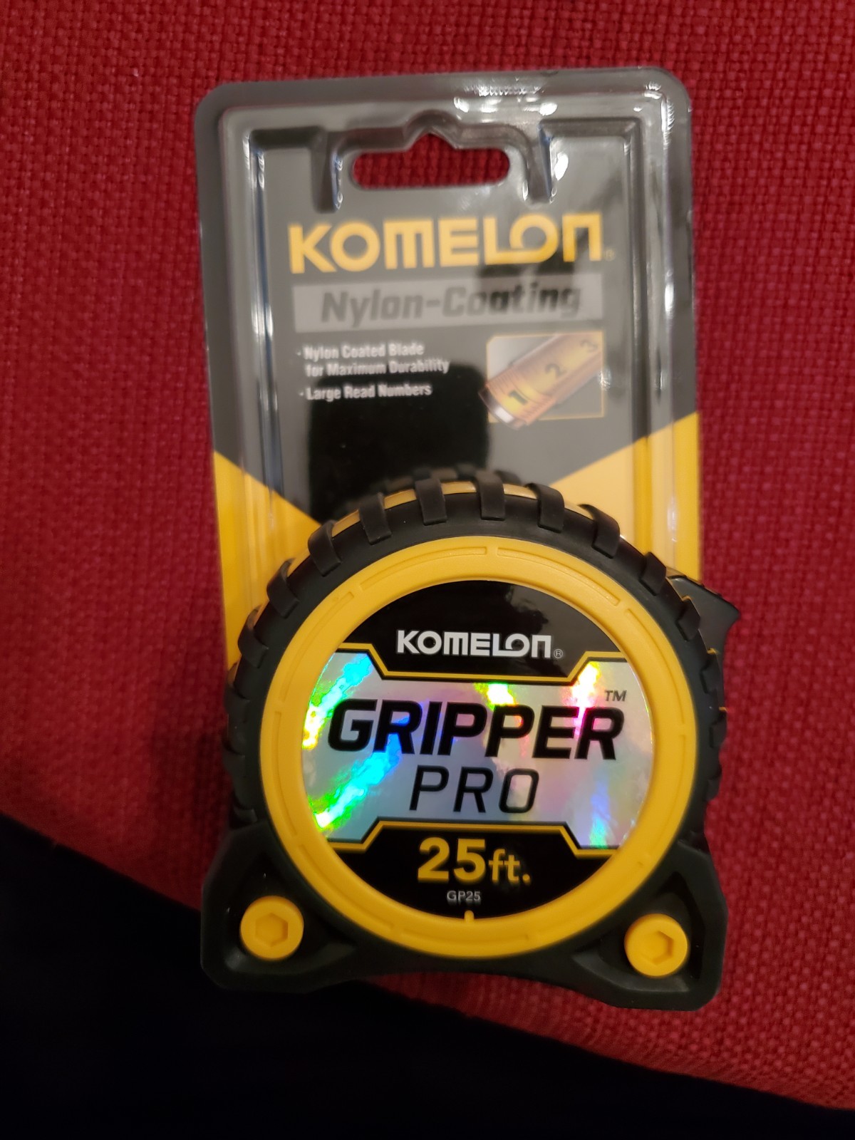 Komelon Gripper Pro 25ft Tape Measure Nylon Coated Large Read Numbers GP25 gallery