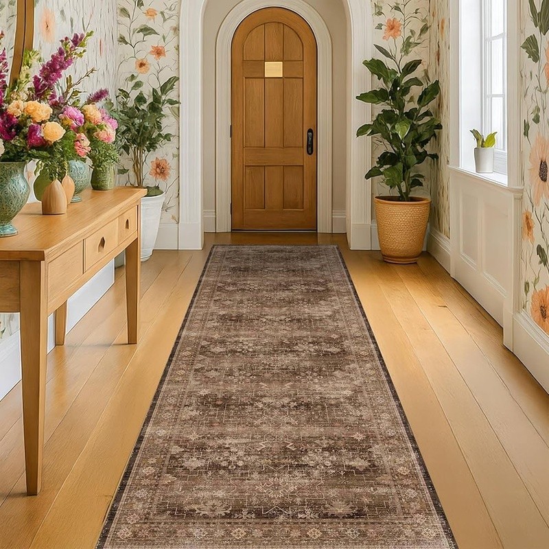 Machine Washable Non-Slip Runner Rug Pet Friendly Easy Care Home Decor New gallery
