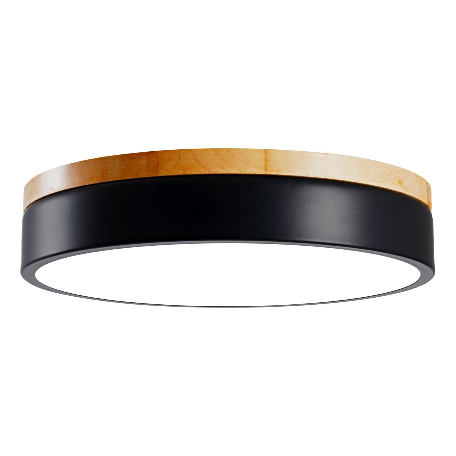 Dimmable LED Wood Flush Mount Ceiling Light Fixture 3000-6000K Tunnable 12 In... gallery