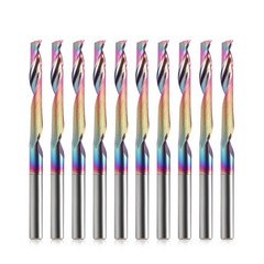 HOZLY CNC Single Flute Router Bits 1/8 Inch Shank,1/8 Inch Cutting Dia,22mmʌ