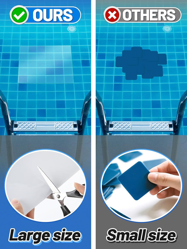 Exlarge Clear Pool Liner Repair Patch - 4Ft X 2.8Ft Self-Adhesive PVC Vinyl Patc gallery
