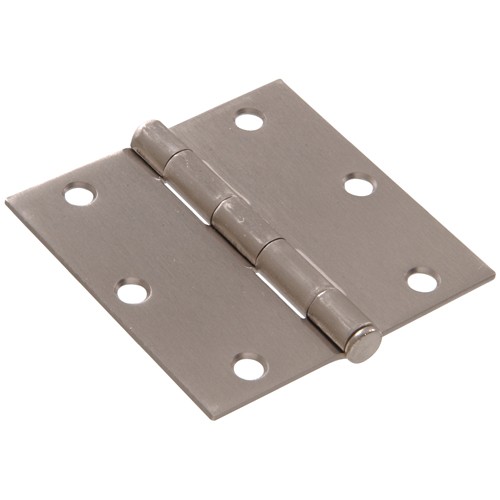 Hardware Essentials Square Corner Door Hinge Satin Nickel (3-1/2") gallery