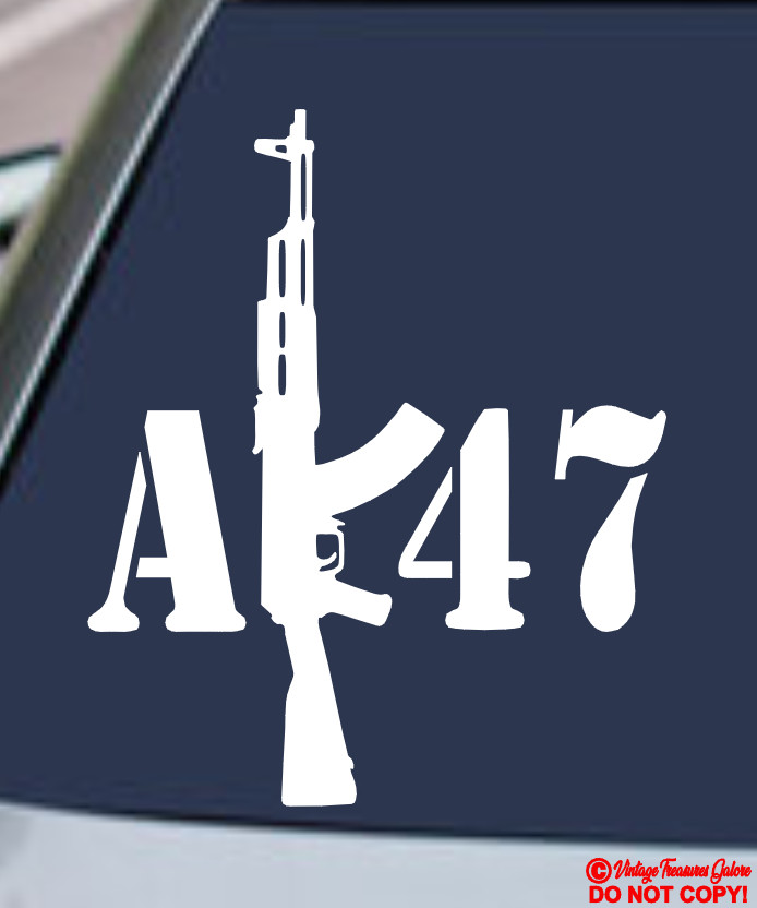 AK-47 Vinyl Decal Sticker Car Window Wall Bumper Gun Assault Rifle Kalashnikov gallery