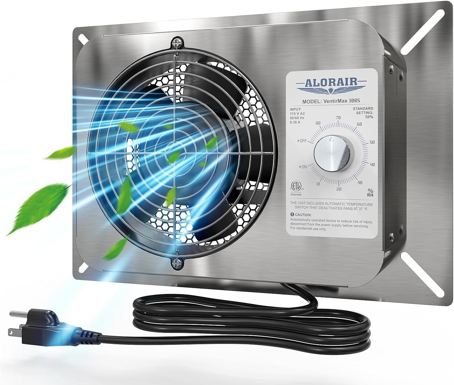 ALORAIR 300CFM Crawlspace Basement Ventilator Fan, IP55 Water Resistant, Intake gallery