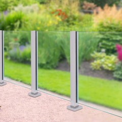 65cm Glass Railing Post Mid Post Stainless Steel Balustrade for Balcony Stairs