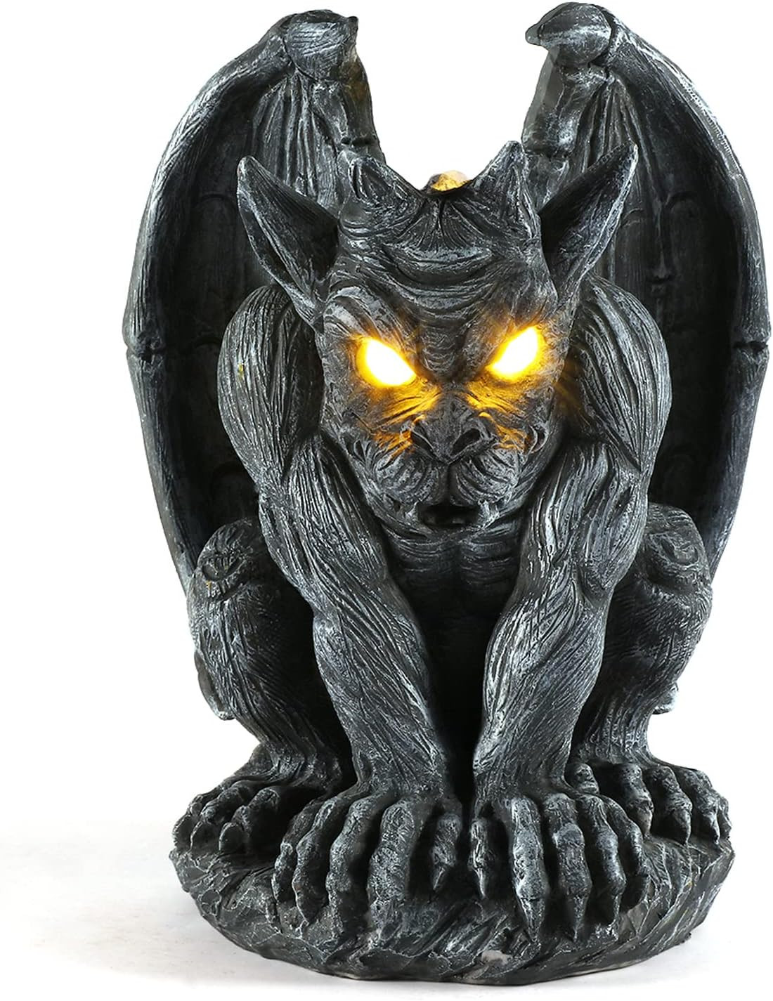 Large Winged Gargoyle Statue with Solar Lights Outdoor Decor, Sitting Gargoyle M gallery