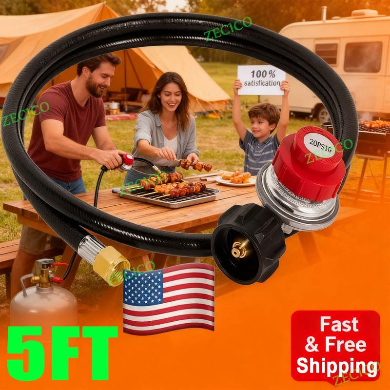 Propane Regulator Adapter Hose Kits for BBQ Grills Camp Stove Propane Regulator gallery