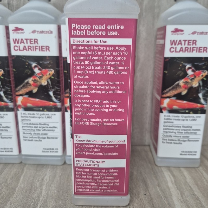 6 Pack Smartpond Water Clarifier Pond Cleaner Safe 18 Oz Fish Plants & Wildlife gallery