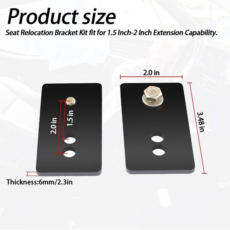 Seat Relocation Brackets/Seat Relocation Brackets Kit Compatible with 1967-2002 gallery