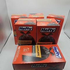 Hefty Easy Flaps Multipurpose Large Trash Bags, 30 Gal, 40 Cnt (Pack of 6)