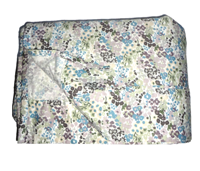 THRESHOLD PERFORMANCE PURPLE BLUE LILAC FLORAL KING/CAL KING FLAT SHEET 104X100 gallery