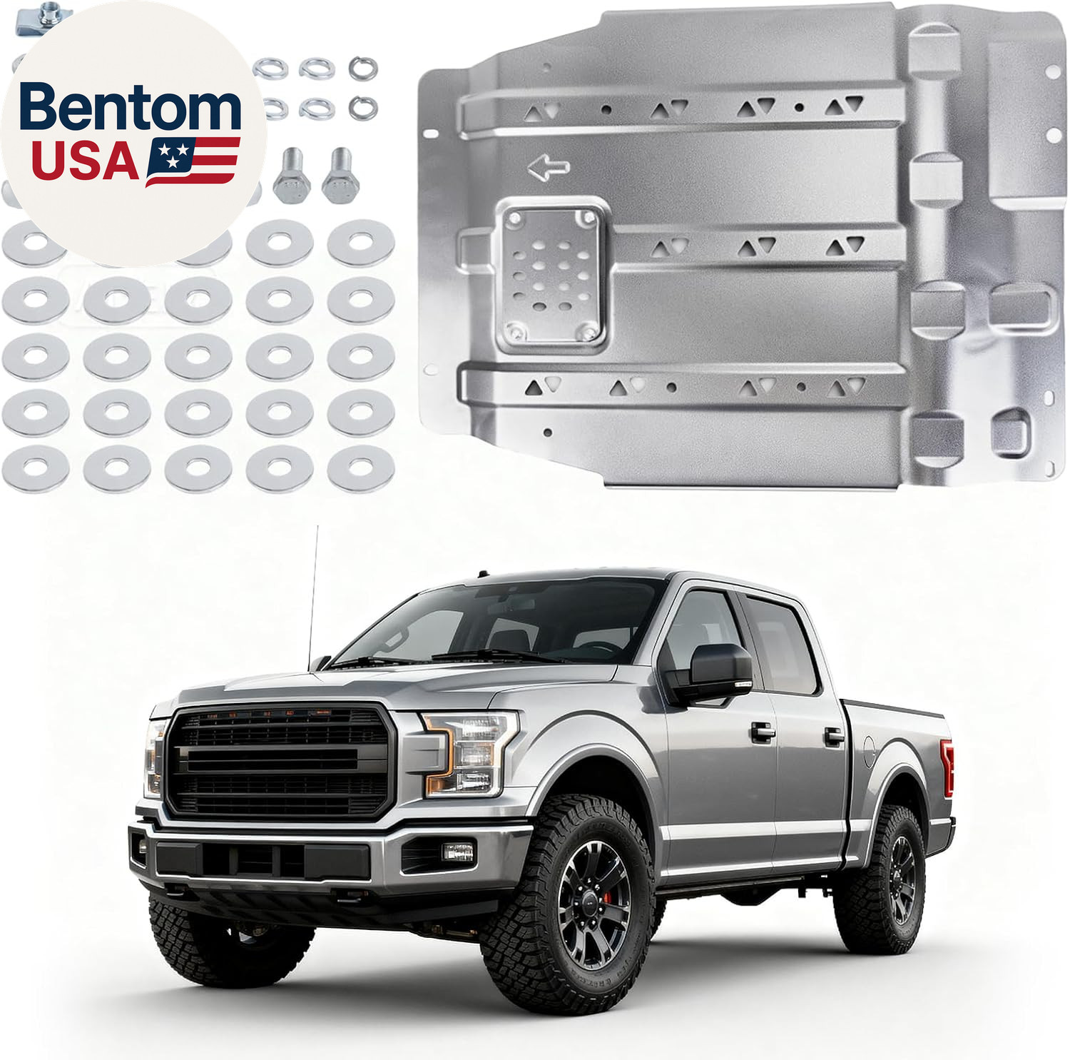 Transmission Skid Plate Splash Shield Guard for Ford F150 2015-2022 OEM under Di gallery
