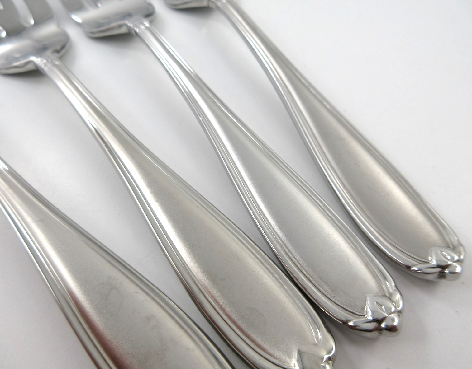 Princess House BARRINGTON 4 Salad Forks 18/10 Stainless Steel Flatware gallery