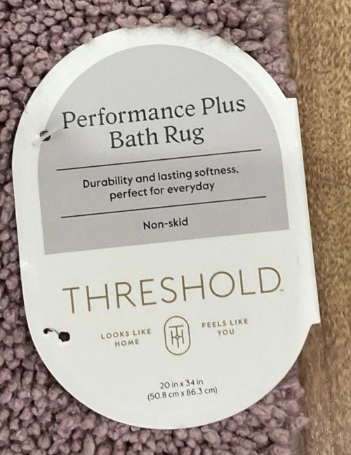 Threshold Performance Plus Bath Rug Pink Mauve 20 X 34 New with Tags gallery
