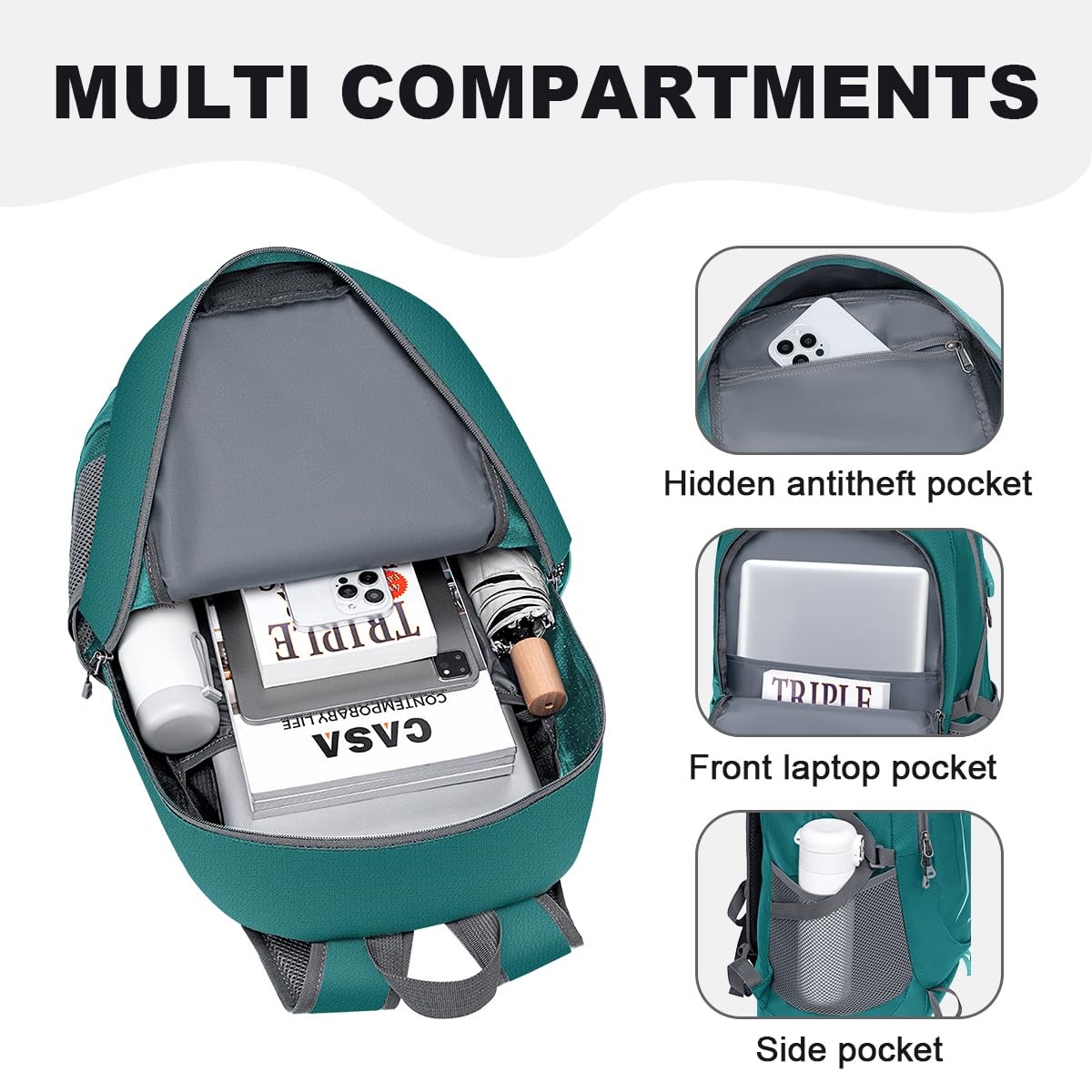 Backpack - Ultra Lightweight Packable Backpack for Travel Camping, 45L Hiking... 3