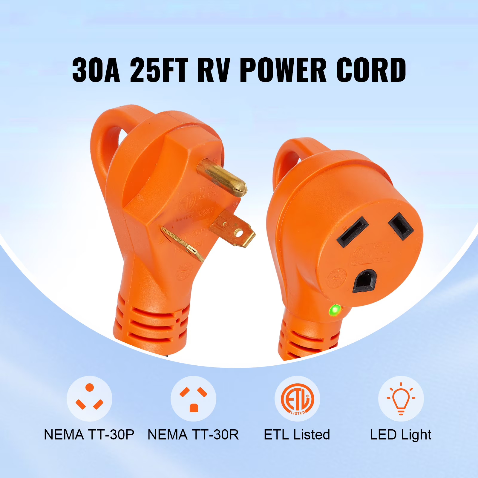 ETL Certified STW Power Cable with LED Handle & 15A Adapter gallery