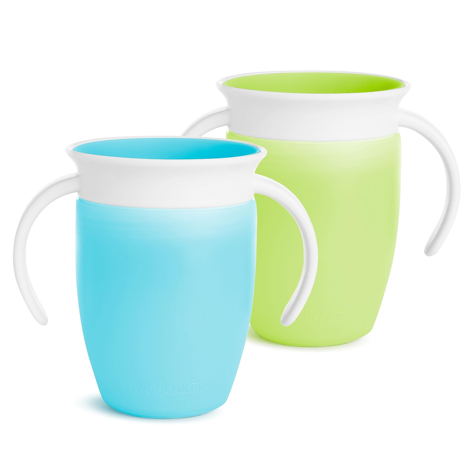 Munchkin Sippy Cup for 6 Month Old and Up, Spill 7 Ounces, Blue/Green 2 Count gallery