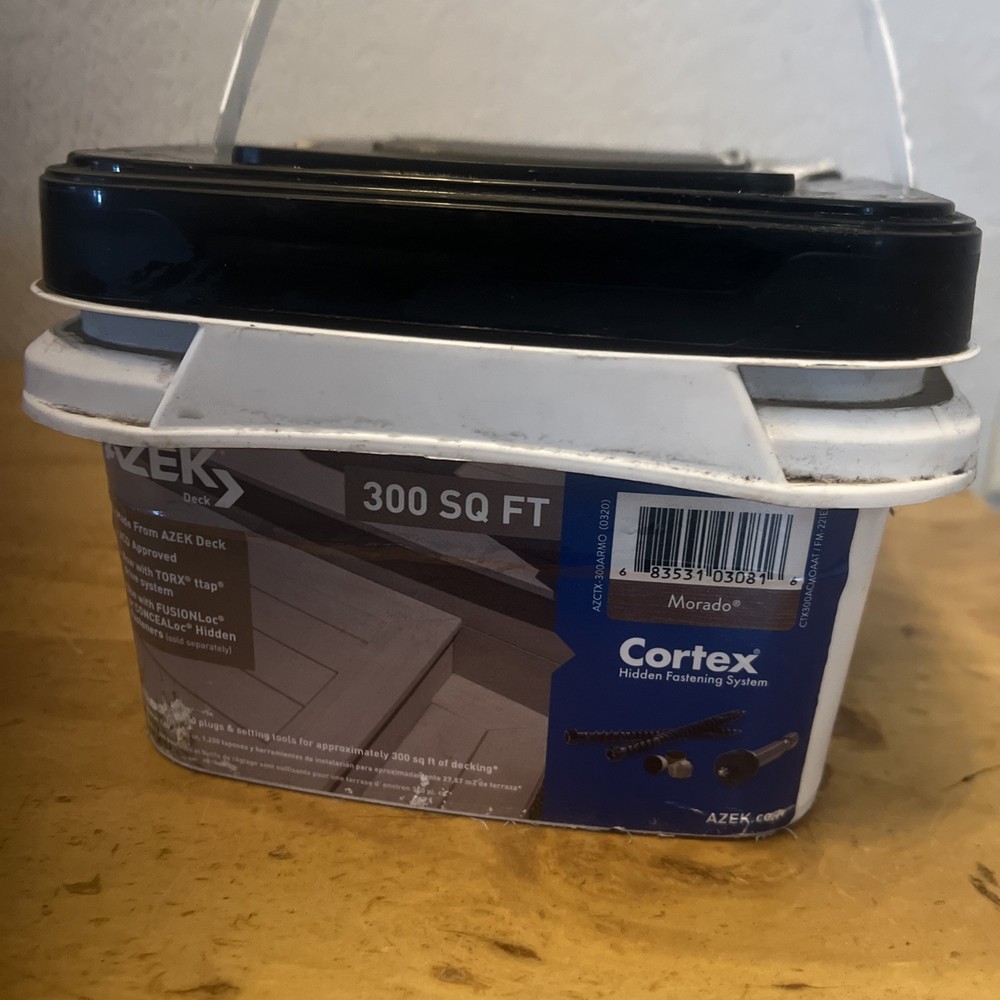 Morado Azek cortex Hidden deck screws 300 Sq.Ft Torx drive Fusionloc