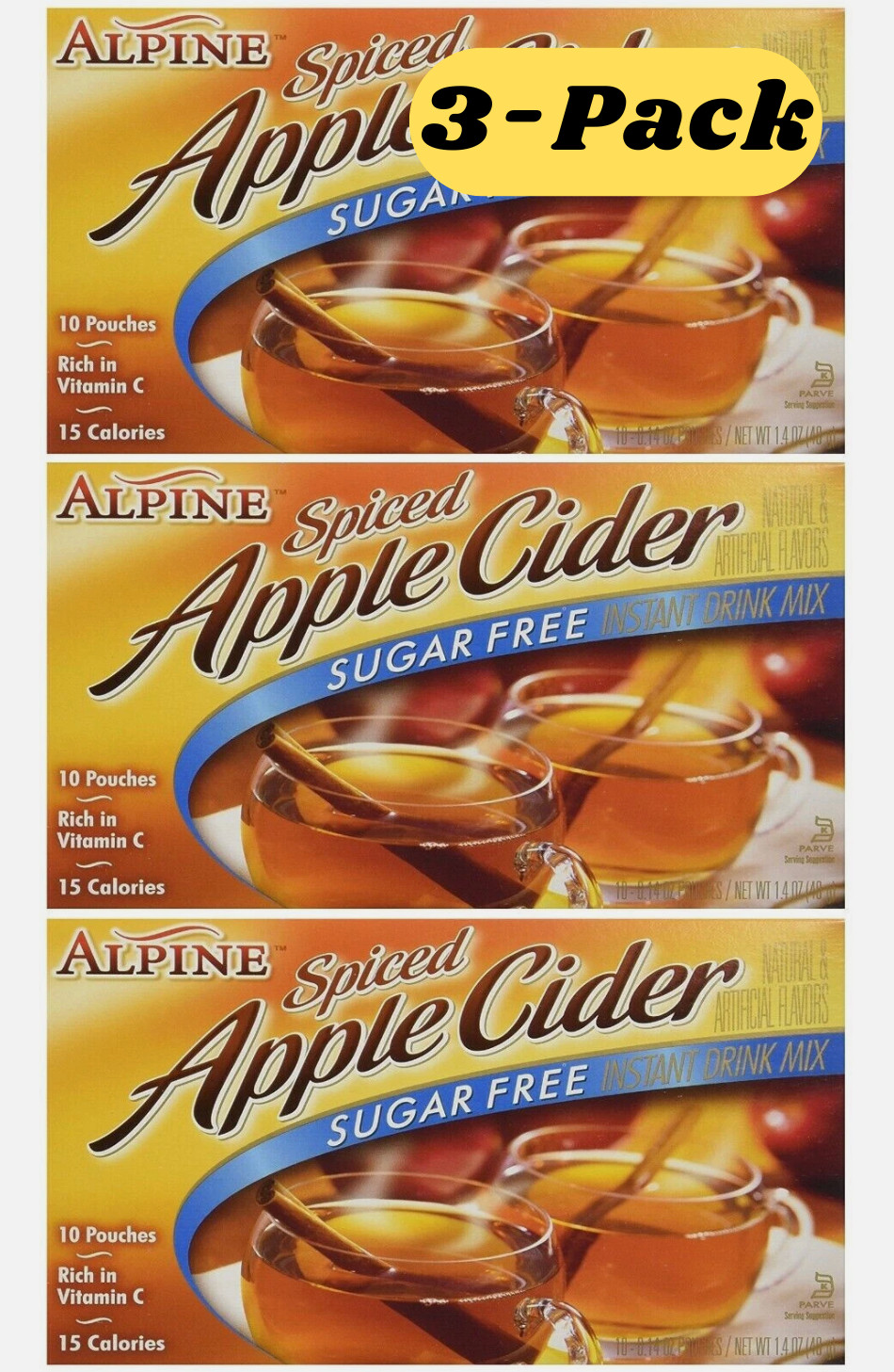Alpine Apple Spiced Cider Sugar-Free (Pack of 3) BBD 2028/ SHIPS SAME DAY gallery