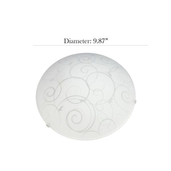 Intertek White Flush Mount Ceiling Light Round Glass Swirl Shade 9.87" ETL gallery