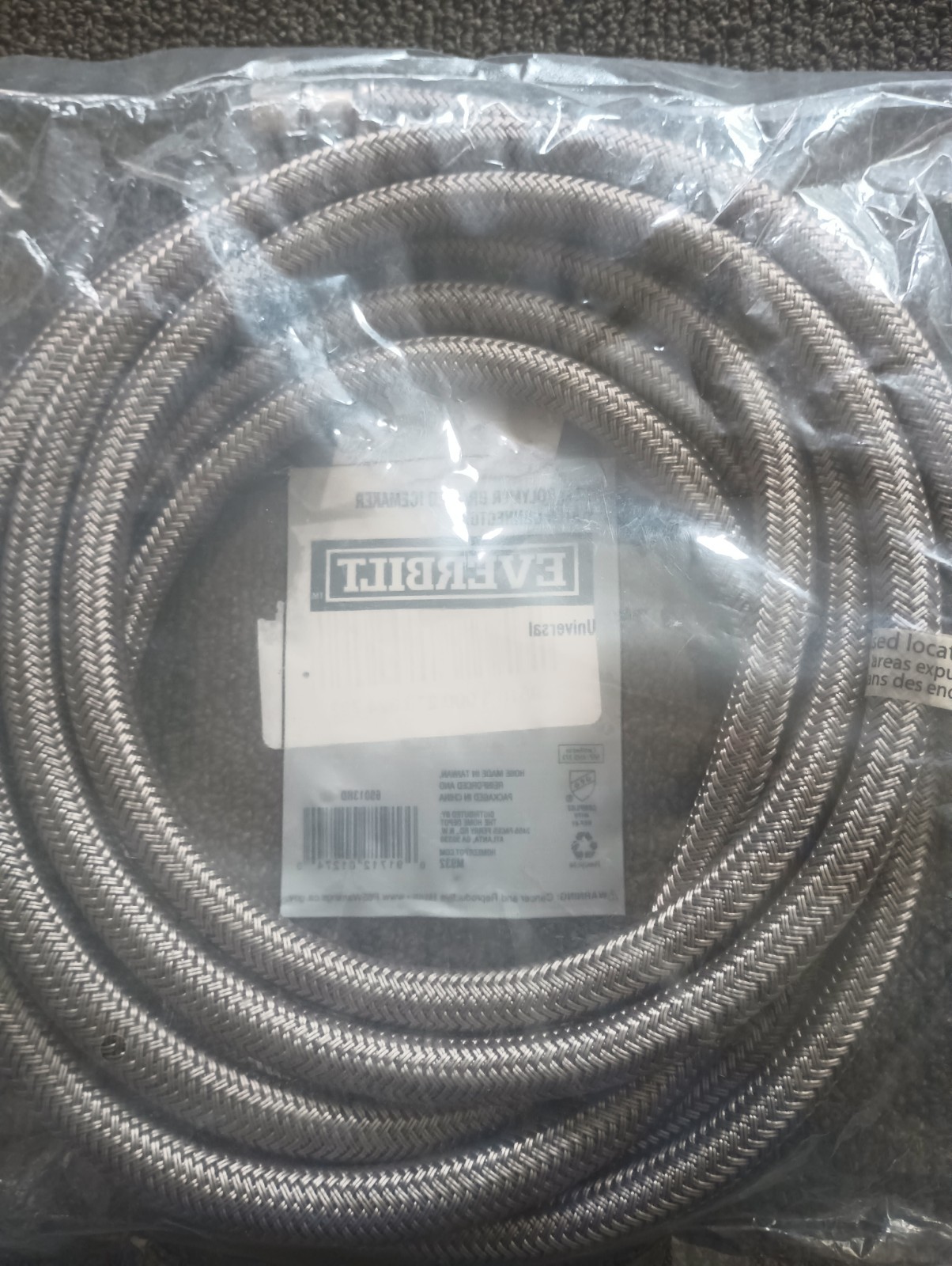 EVERBILT/GE ICE MAKER WATER LINE LOT OF 4/12FT POLYMER BRAIDED/5 FT S.S. BRAIDED gallery
